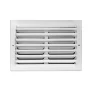 8 in. W x 4 in. H Steel for Ceiling or Sidewall White One Way Curve Blade Register - Image 5