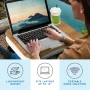 LapGear - Cup Holder Lap Desk (Fits up to 14" Laptop) - White Oak Woodgrain - Image 2