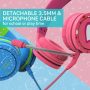 FosPower Kids Headphones with LED Cat Ears (85dB Safe Volume Limit), 3.5mm Soft On-Ear Wired Headphones with Tangle-Free Laced Cables for iPad/Tablet/School/Travel - Hot Pink/Purple - Image 3
