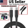 Braided USB C Type-C Fast Charging Data SYNC Charger Cable Cord 3FT - Premium Braided - 1 Pack Black - Image 4