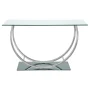 Danville U-shaped Glass Top Entryway Console Table Chrome - Image 3