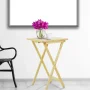 5 Piece TV Tray Table Set in Natural (4 Trays, 1 Stand) - Image 2