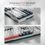 Redragon K668 RGB Gaming Keyboard, 108 Keys Wired Mechanical Keyboard w/Extra 4 Hotkeys Upgraded Hot-swappable Socket,Red Switch - Image 2