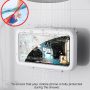LC-dolida Shower Phone Holder Waterproof, 480° Rotatable Adjustable Bathroom Wall Phone Mount Stand, Anti-Fog High Sensitivity iPhone Case, Anti Fog Case Bathroom Accessories for 4-7'' Cellphones - Image 3