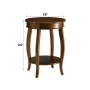 Aberta 18 in. Walnut Round Wood End Table with Open Storage - Image 3