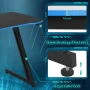 47 inch Z-Shaped Gaming Desk, PC Computer Table Home Office Desk Ergonomic Gamer Workstation with Headphone Hook, Blue - Image 5