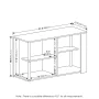 Furinno Romain Narrow Coffee Table with Shelves, Espresso/Black - Image 6