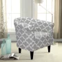 Mainstays Microfiber Bucket Accent Chair, Fynn Gray - Image 3
