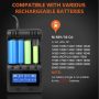 C4 LCD Display Speedy Universal Smart Battery Charger,Battery Capacity Analyzer for Rechargeable Batteries, aa Battery Charger, 18650 Battery Charger - Image 2