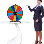 18 Inch Heavy Duty Spinning Prize Wheel - 14 Slots Color Tabletop Roulette Spin - Image 3