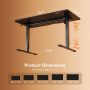 FEZIBO 40 x 24 Inchs Electric Standing Desk, Height Adjustable, Sit Stand Up, Computer Office Desk with Splice Board, Black Frame/Black Top - Image 3