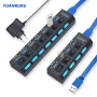 USB Hub 3.0 Hub USB 3 USB 2.0 Multi USB Splitter Power Adapter 4/7 Port Multiple Expander 2.0 with Switch for PC Accessories - Image 1