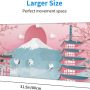 Japanese Ocean Waves Gaming Mouse Pad XL, Non Slip Rubber Base Mousepad, Stitched Edges Desk Pad, Extended Large Mice Pad,31.5 X 11.8 Inch (Japanese Cherry Blossom) - Image 4