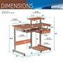 38 in. Rectangular Wood Grain 1 Drawer Computer Desk with Keyboard Tray - Image 4