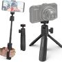 Mini Tripod, Extendable Selfie Stick,3 Levels Adjustment Height,Phone Tripod for Camera and Phone,Webcam Tripod with 360°Ball Head,Camera Tripod is Suitble for Camera and Cell Phone Etc - Image 6