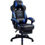 GTPlayer - F59 Racing Style Gaming Chair with Footrest - Blue - Image 1