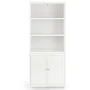 Costway Bookcase Shelving Storage Wooden Cabinet Unit with Adjustable Shelves and Bottom Doors White 29in x 14in x 72in HW61830 - Image 3