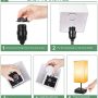 Set of 2 Touch Control Table Lamps,2 USB Ports,2 AC Outlet,3 Way Dimmable Modern Bedside Nightstand Lamp with Fabric Shade,for Living Room Bedroom Hotel,LED Bulb Included(2 Pack) - Image 6