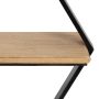 Kate and Laurel Ladd Hexagon Shaped Floating Wood Wall Shelf with Black Metal Frame - Image 4