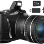 Digital Camera 4K Video Camera Camcorder Ultra HD 48MP YouTube Vlogging Camera with Wide Angle Lens 16X Digital Zoom 3.0" Screen - Image 1