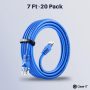 GearIT Cat 6 Ethernet Cable 7 ft (20-Pack) - Cat6 Patch Cable, Cat 6 Patch Cable, Cat6 Cable, Cat 6 Cable, Cat6 Ethernet Cable, Network Cable, Internet Cable - Blue 7 Feet - Image 2