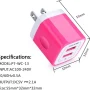 USB Charger Block,Phone Charger Adapter,AILKIN 3Pack 2.1Amp Dual Port Fast Charge Wall Charger Plug Brick Cube Base Charging Block,Rose Gold - Image 6