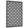 Chinese Square 4 ft. x 32 in. Black Vinyl Decorative Screen Panel - Image 2