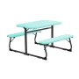 Your Zone Folding Kid's Picnic Activity Table for Ages 3-8, Teal - Image 1