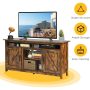 60 Inch Industrial Fireplace TV Stand with Shelve and Cabinet for TVs Up to 65 Inches - Image 6