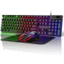 Wired Gaming Keyboard & Mouse Combo, RGB Backlit Mechanical Gaming Keyboard Mouse W/ Multimedia Keys, Anti-ghosting Keys, Spill-Resistant for Windows PC Gamers Desktop Computer Laptop,Black - Image 1