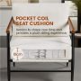 Mid-century Boucle Accent Chair Lounge Chair for Living Room Bedroom, Ivory - Image 6