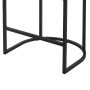 Crystal Charcoal Gray 26''Counter Height Linen Fabric Upholstered Bar Stool Kitchen Island Stool With Black Metal Frame - Image 4