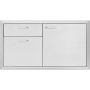 Lynx - VENTANA 42" Storage Door & Double Drawer Combination - Stainless Steel - Image 1