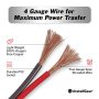InstallGear 4 Gauge Battery Cable - 25ft Pure Copper OFC Cable, Flexible Power and Ground Wire for Car Audio, Speaker, RV Trailer, Amp, and Battery Wiring - Durable and Heat Resistant Jacket - Image 2