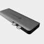 NOV8Tech USB C Hub – Multiport Adapter for MacBook Pro/Air – 7 in 2 USB C Docking Station - Thunderbolt hub – HDMI to USB C Dongle – SD Card Reader for Mac (Space Gray) - Image 1