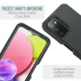 for Samsung Galaxy A03S Phone Case Dual Layer Full-Body Clear Back Case Drop Resistant Shockproof Case with Built In Screen Protector - Image 6