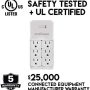 ECHOGEAR On-Wall Surge Protector with 6 Pivoting AC Outlets & 1080 Joules of Surge Protection - Low Profile Design Installs Over Existing Outlets to Protect Your Gear (White 2 Pack) - Image 3