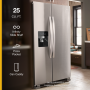 Whirlpool - 36 in. Wide 25 cu. ft. Side-by-Side Refrigerator - White - Image 3