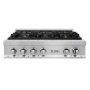 ZLINE - 36 in. Wide 6 Burner Classic Gas Rangetop with and Porcelain Cooktop in Stainless Steel (RT-BR-36) - Stainless Steel - Image 1