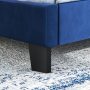 Queen Size Velvet Platform Bed with Button Tufted and Nailhead Trim Headboard - Image 6