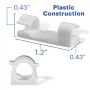 onn Peel and Stick Adhesive Cable Management Clips, 24 Count - Image 6