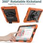 SEYMAC stock Case for Samsung Tab A7 10.4’’ T500/T505/T507 with Screen Protector for Kids Pen Holder [360 Rotate Hand Strap/Stand], Drop-Proof Case for Galaxy Tab A7 10.4 Inch (Black+Orange) - Image 6