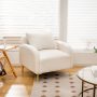 Modern Upholstered Accent Chair with Removable Pillow and Soft Padded Seat - Image 2