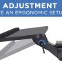 Mount-It! Adjustable Under Desk Keyboard Tray, Ergonomic Computer Keyboard and Mouse Platform with Wrist Rest Pad, Keyboard Slide Out Tray with Height, Tilt and Swivel Adjustment, Black (MI-7132) - Image 6