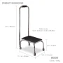 DMI Step Stool with Handle and Non Skid Rubber Platform, Lightweight and Sturdy Stool for Seniors and Adults, Holds up to 300 Pounds with 9.5 Inch Step Up, 17.3"D x 12.3"W x 34"H, Chrome - Image 4