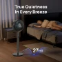 Dreo - Standing Fan, 120°+120° Smart Oscillating Floor Fans, 85 ft Fan For Bedroom, DC Motor Quiet Fans, adjustable height - Gray - Image 4