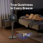 Dreo - Standing Fan, 120°+120° Smart Oscillating Floor Fans, 85 ft Fan For Bedroom, DC Motor Quiet Fans, adjustable height - Gray - Image 4