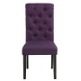 Roundhill Furniture Leviton Solid Wood Tufted Asons Dining Chair (Set of 2), Purple - Image 4
