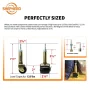 2 1/8 in. Black Rubber and Gold Steel Adjustable Bed Frame Stem Casters with Locking Brake, 125 lb. Load Rating 2 Pack - Image 5