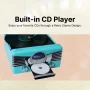 Victor Vintage 7-in-1 Turntable Music Center with Built-in Speakers, Bluetooth, Radio, USB, Turquoise - Image 6